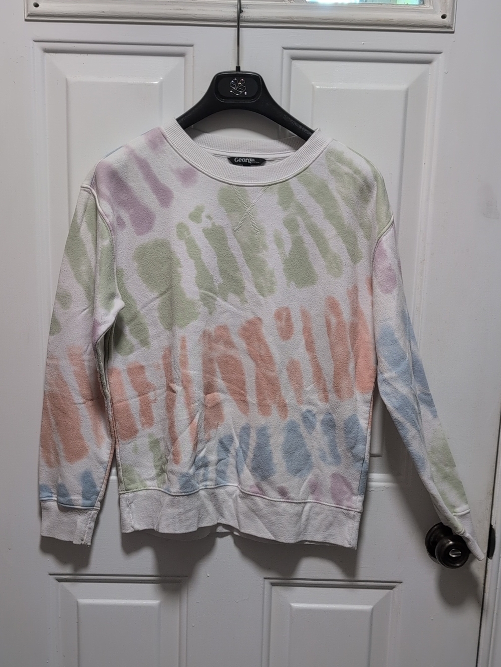 George Pastel Tie-Dye Crewneck Sweater — Multicolor